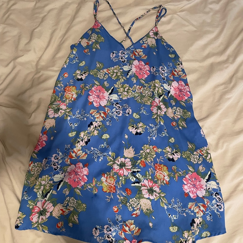 Xhilaration Blue Floral Dress